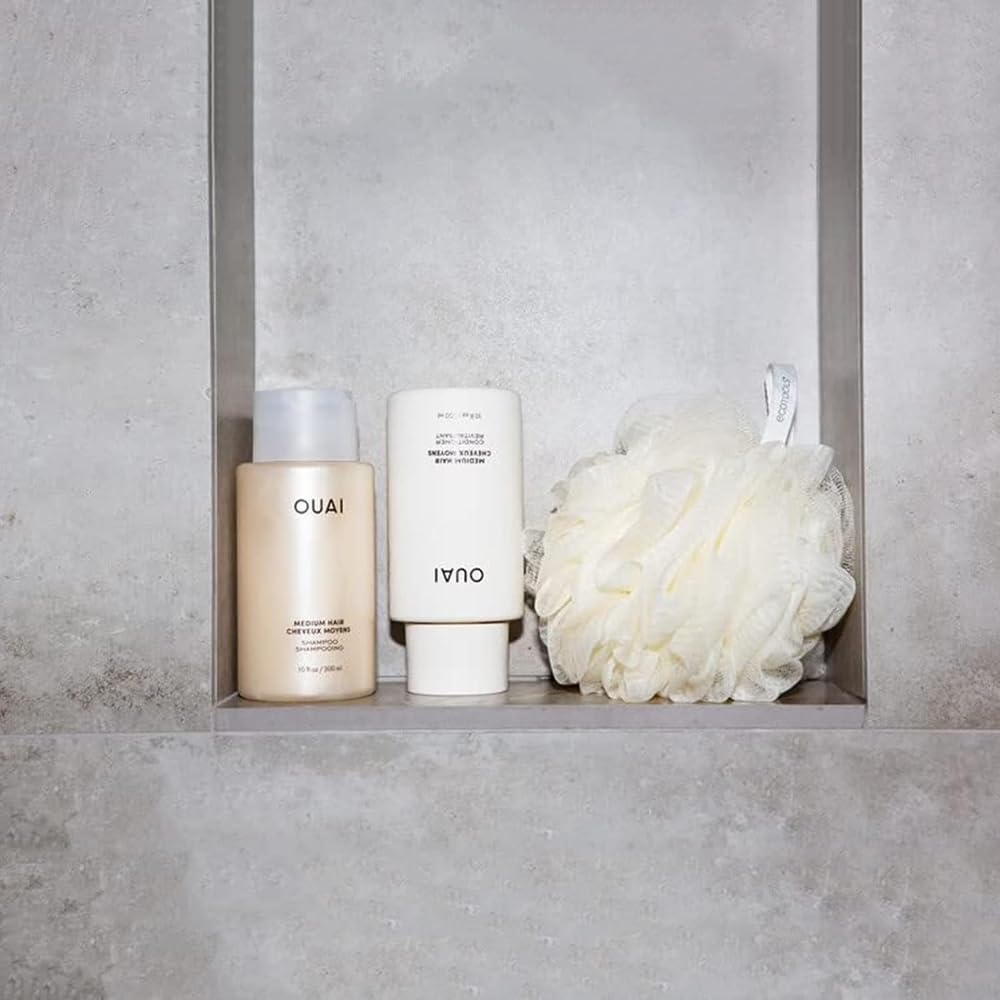 OUAI Medium Hair Shampoo & Conditioner Set, Travel Size - Hydrating Shampoo & Conditioner - With Coconut Oil, Babassu, Kumquat Extract & Keratin - Sulfate, Paraben & Phthalate Free (3 Oz) OUAI buy supplements canada