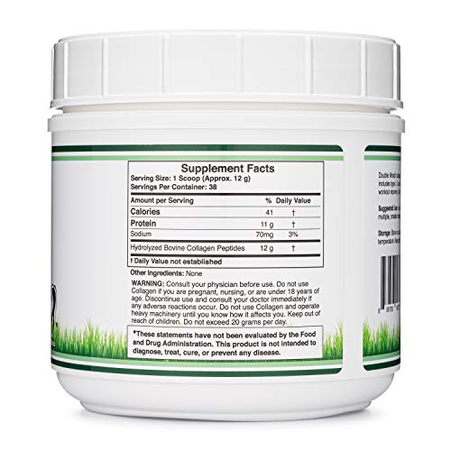 Collagen Peptides Powder - Hydrolyzed Collagen, Keto Safe - 16.08oz - Multi Type 1, 2 Double Wood Supplements buy supplements canada