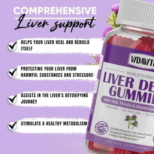 VIDAVITE Sugar-Free Liver Cleanse Detox & Repair Gummies — 1500mg Silymarin Milk VIDAVITE buy supplements canada