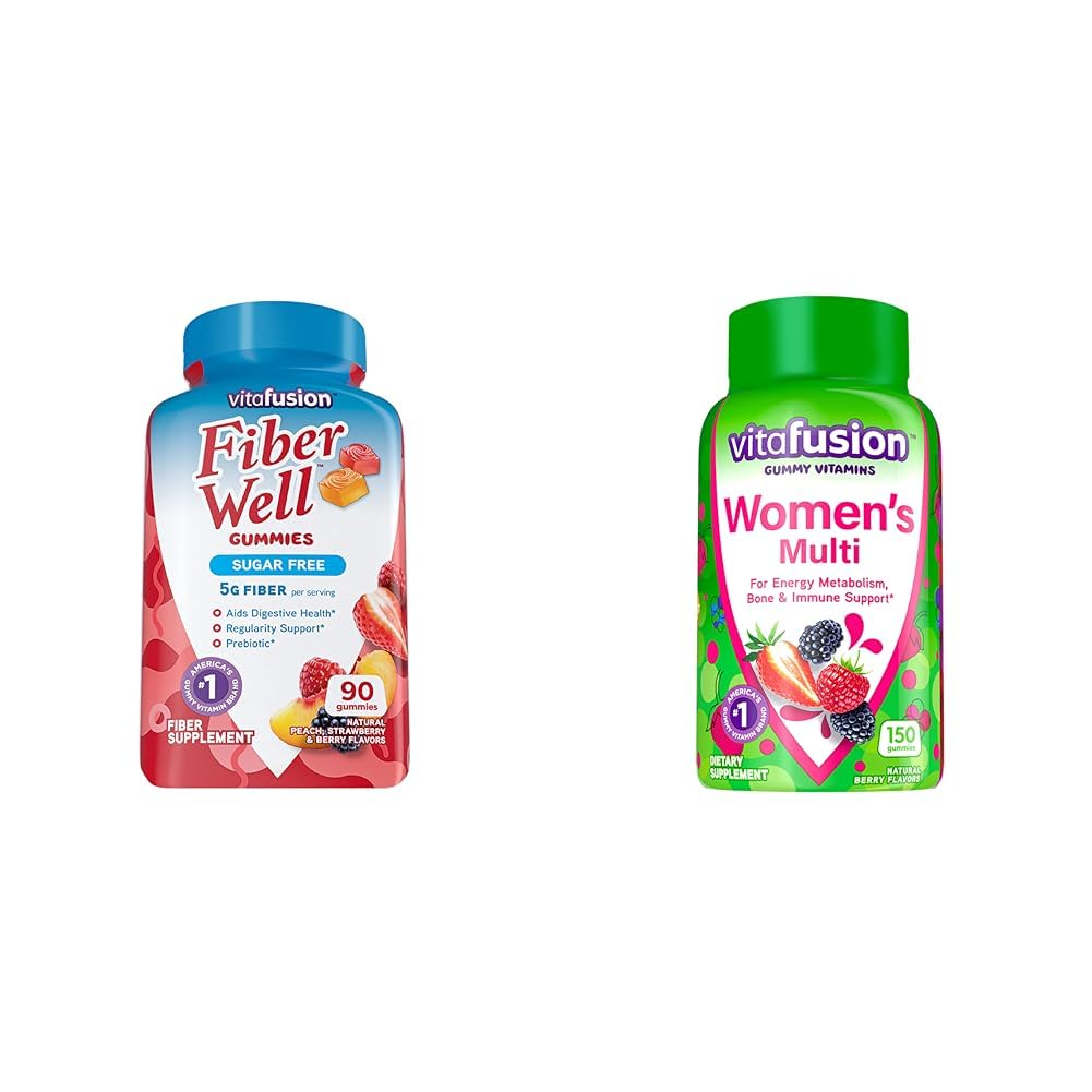 Vitafusion Fiber Well Sugar Free Fiber Supplement & Womens Multivitamin Gummies Vitafusion buy supplements canada