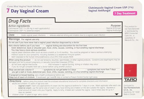 Taro Clotrimazole 7 Vaginal Cream 45 g TARO buy supplements canada
