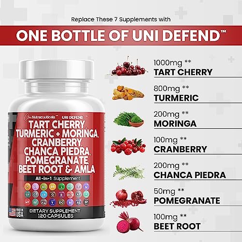 Tart Cherry Extract Capsules 20,000mg with Turmeric 8000mg Moringa Clean Nutraceuticals buy supplements canada