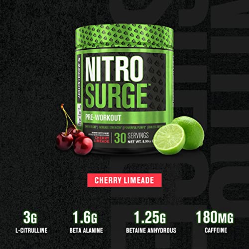 NITROSURGE Pre Workout Supplement - Endless Energy, Instant Strength Gains Jacked Factory buy supplements canada