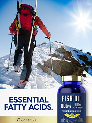 Fish Oil 1000mg | 300mg Omega 3 | 250 Count | Non-GMO and Gluten Free Supplement Carlyle buy supplements canada