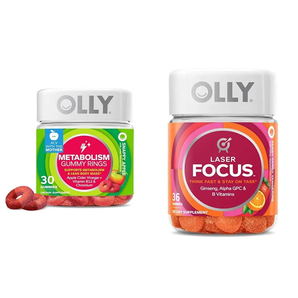 OLLY Metabolism 30 Count & Laser Focus 36 Count Gummy Vitamin Bundles OLLY buy supplements canada