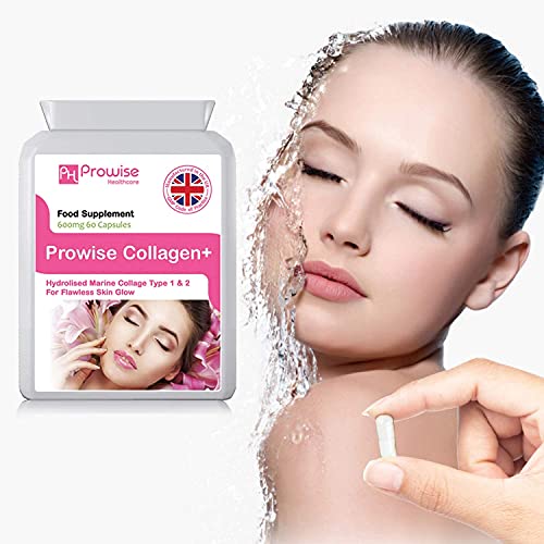 Marine Collagen Type 1 and Type 2 1200mg - 60 Capsules | UK Manufactured PH PROWISE Healthcare buy supplements canada