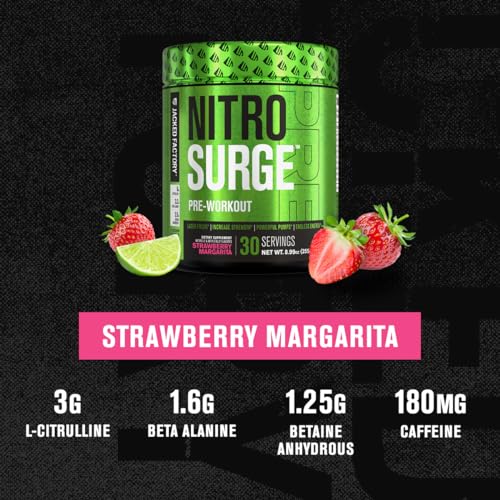 NITROSURGE Pre Workout Supplement - Endless Energy, Instant Strength Gains Jacked Factory buy supplements canada