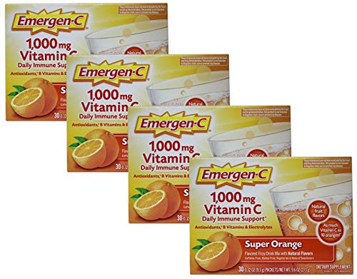 Emergen-C Super Orange Vitamin C - 30 Count (Pack of 4) (Packaging may vary) Emergen-C buy supplements canada