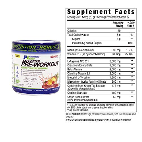 PERFORMANCE INSPIRED Nutrition Pre-Workout Powder - Contains Citrulline - Nitrosigine PERFORMANCE INSPIRED buy supplements canada