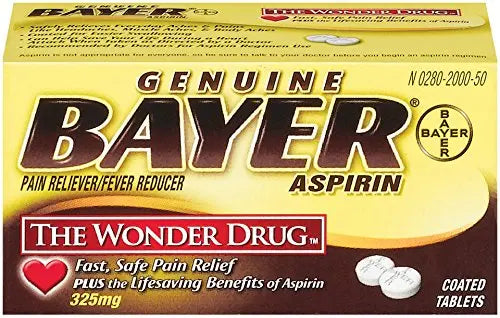 Genuine Bayer Aspirin 325mg Tablets, 50-Count (Pack of 2) Bayer buy supplements canada