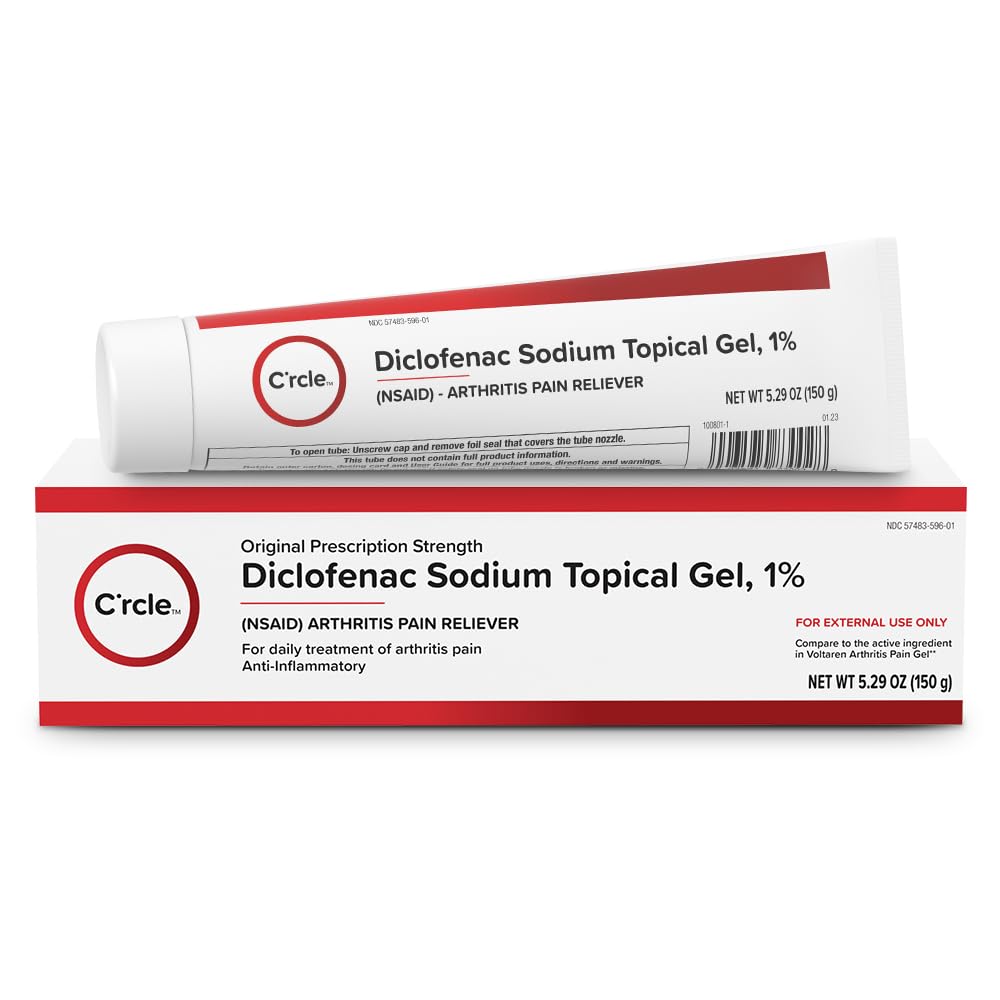 Diclofenac Sodium Gel 1% 150g Effective Arthritis Pain Reliever - Prescription Strength Anti-Inflammatory Gel - Extra Strength Arthritis Cream for Daily Use - Get Over-The-Counter Relief(1Pack) C'rcle buy supplements canada