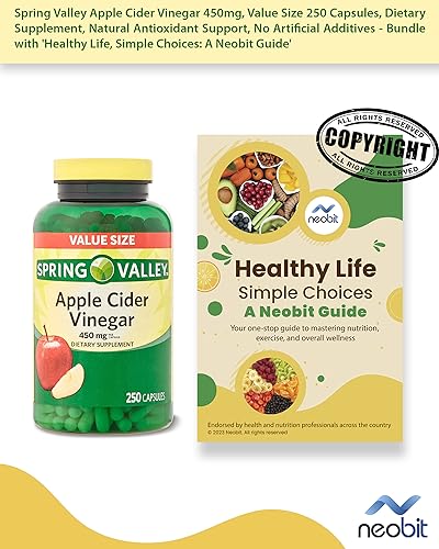 Spring Valley Apple Cider Vinegar 450mg, Value Size 250 Capsules, Dietary Supplement Neobit buy supplements canada