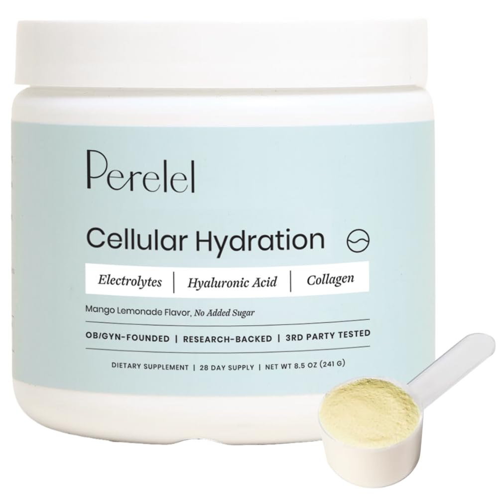Perelel Hydration Powder, Electrolyte Supplement with Collagen & Hyaluronic Acid, Mango Lemonade Flavor, Soy & Gluten Free, Non GMO, No Added Sugar, 28 Servings Perelel buy supplements canada