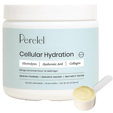 Perelel Hydration Powder, Electrolyte Supplement with Collagen & Hyaluronic Acid, Mango Lemonade Flavor, Soy & Gluten Free, Non GMO, No Added Sugar, 28 Servings Perelel buy supplements canada