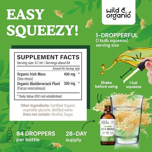 Sea Moss - Organic Sea Moss Liquid Drops - Irish Sea Moss Supplement - Seamoss Wild & Organic buy supplements canada