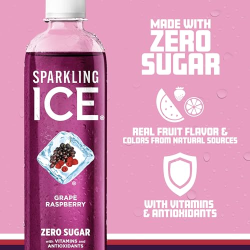 Sparkling Ice, Grape Raspberry Sparkling Water, Zero Sugar Flavored Water, with Vitamins Sparkling ICE buy supplements canada