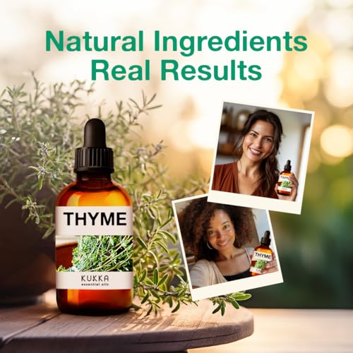 Kukka Thyme Essential Oil for Hair Thyme Oil for Skin - 100% Natural Thyme Essential Oil for Diffuser KUKKA essential oils buy supplements canada