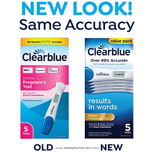 Clearblue Digital Pregnancy Test with Smart Countdown, Multi, 5 count Clearblue buy supplements canada