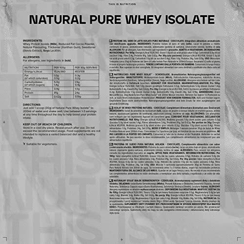 Bulk Natural Pure Whey Protein Isolate, No Artificial Sweetners, Chocolate, 500 g, Packaging May Vary Bulk buy supplements canada