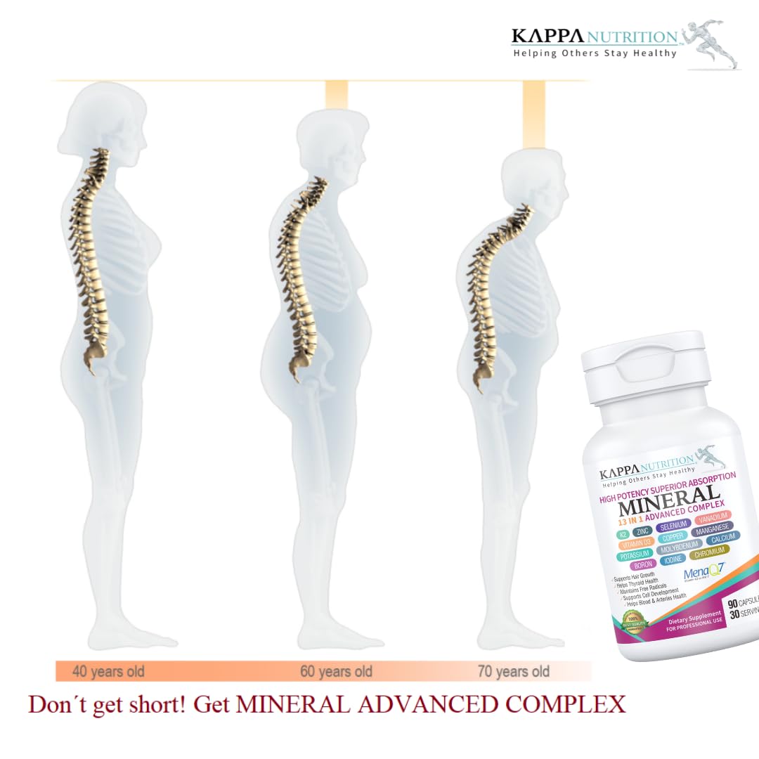 KAPPA NUTRITION (90 Capsules,Vitamin K2, Vitamin D3, Zinc, Selenium, Vanadium, Copper, Manganese, Potassium, Molybdenum, Calcium, Chromium, Iodine, Boron, KAPPA NUTRITION buy supplements canada