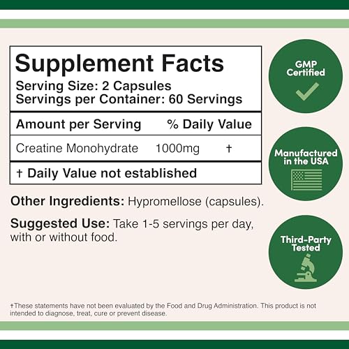 Creatine Pills 1,000mg Per Serving (120 Creatine Capsules) Micronized Creatine Double Wood Supplements buy supplements canada