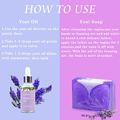 Yoni Wash Yoni Oil Yoni Soap Set, 5.29oz Yoni Soap Bar, 2 * 30ml Feminine Oil, 6.7 fl.oz Feminine Wash yonisayo buy supplements canada