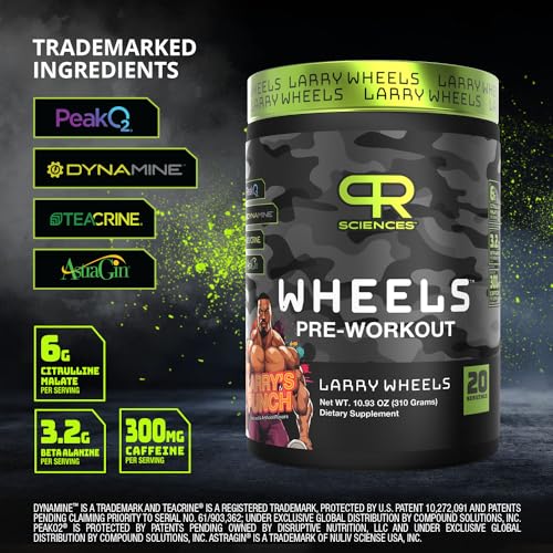 Larry Wheels' Pre Workout - Energy Drink Powder - Pre Workout Powder for Men & Women PR Sciences buy supplements canada
