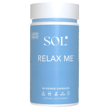 Sol Nutrition Relax Me - Natural Calming Relief for Stress, Tension, & Worry - 15x More Effective - Support Mood, Relax the Mind & Body - Supplements for Adults - Non-Drowsy - 60 Vegetarian Capsules Sol Nutrition buy supplements canada