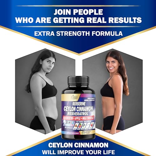 Ceylon Cinnamon 15000mg Berberine 3000mg Quercetin 2000mg Supplement - Support Organic Cadane buy supplements canada