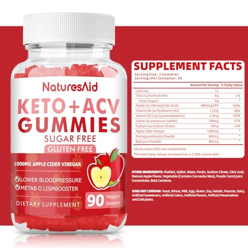 (2 Pack) 180 CT Keto Acv Gummies for Advanced Weight Loss & Belly Fat Burn - Pro Natures Aid buy supplements canada
