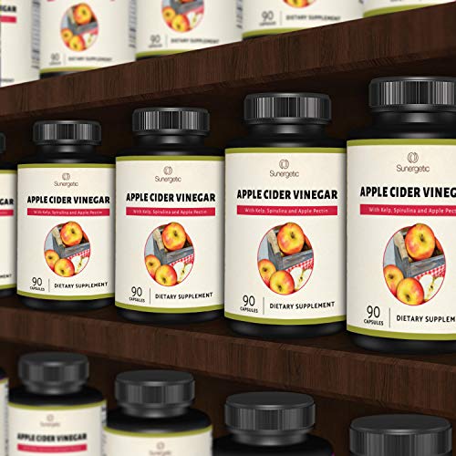 Sunergetic Premium Apple Cider Vinegar Capsules – Includes Apple Pectin, Spirulina Sunergetic buy supplements canada