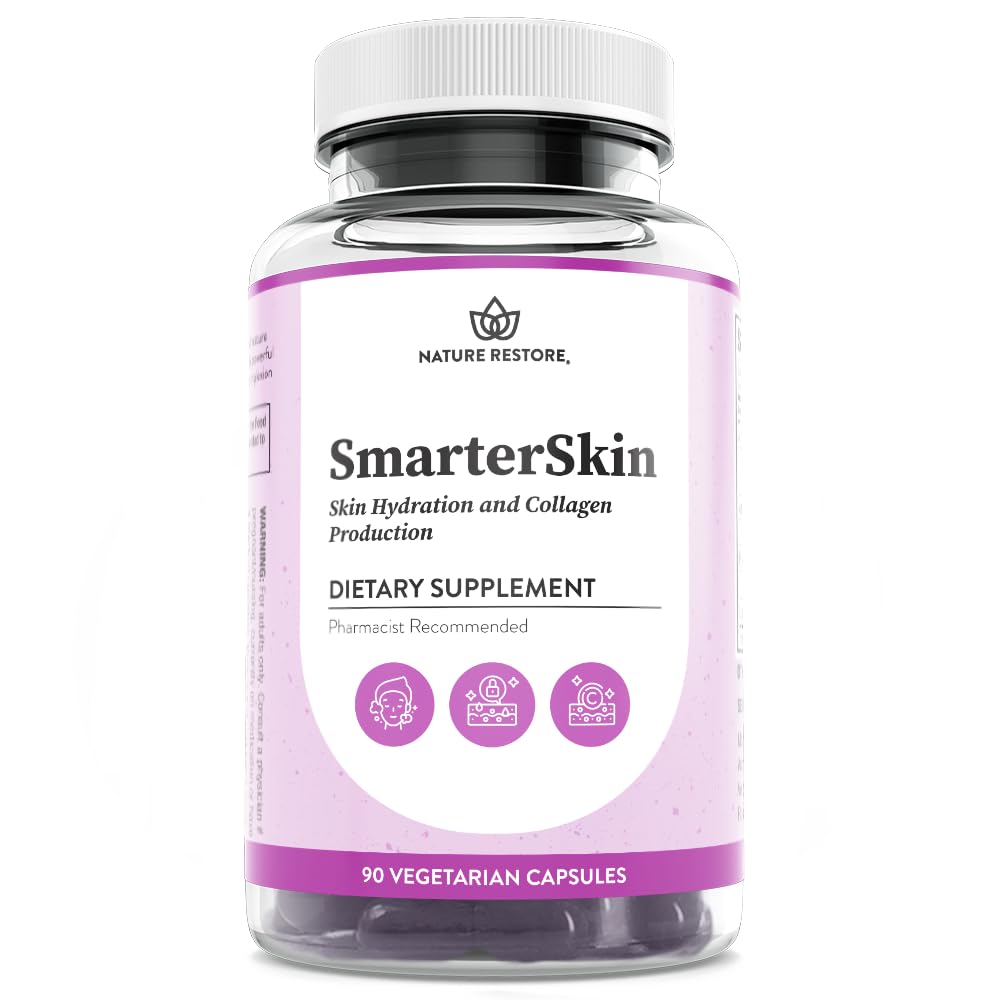 Smarter Skin, Nourishing Skin Health Within, Triple Combination of Polypodium Leucotomos Extract, FloraGLO, Verbasnol, 60 Vegan Capsules Nature Restore buy supplements canada
