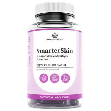 Smarter Skin, Nourishing Skin Health Within, Triple Combination of Polypodium Leucotomos Extract, FloraGLO, Verbasnol, 60 Vegan Capsules Nature Restore buy supplements canada