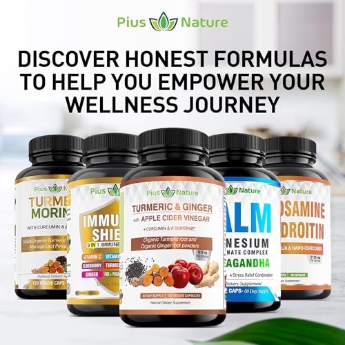 PIUS NATURE Turmeric Curcumin and Ginger with Apple Cider Vinegar, USDA Organic PIUS NATURE buy supplements canada