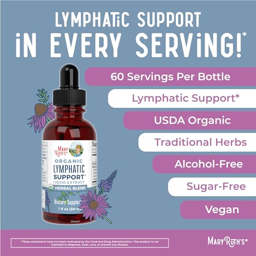 Lymphatic Support Drops | USDA Organic Lymphatic Cleanse Immune Support Supplement MaryRuth Organics buy supplements canada