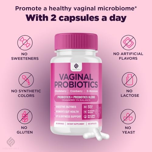 Vaginal Probiotics for Women Digestive Enzymes Gut Health PH Balance Pills, Women's Fuze Naturals buy supplements canada