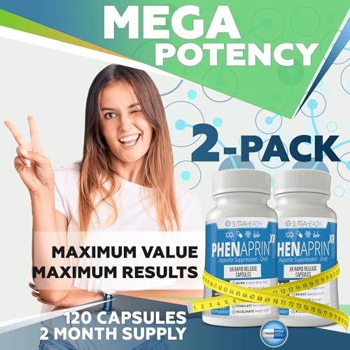 PhenAprin XR Maximum Strength Appetite Suppressant Diet Pills - 2-Pack, Metabolism Boosting SutraHealth buy supplements canada