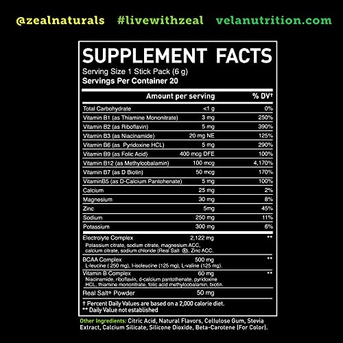 Enhanced Electrolyte Powder Stick Packs (Lemon Lime - 20 Packets) Sugar Free Zeal Naturals buy supplements canada
