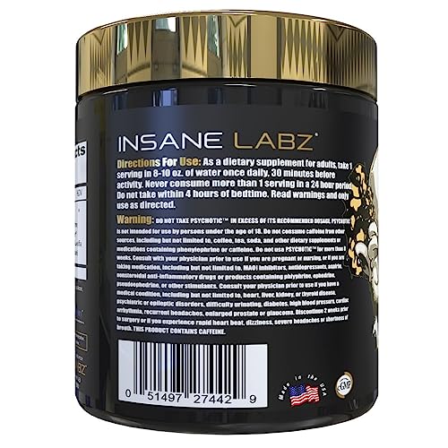 Insane Labz Psychotic Gold, High Stimulant Pre Workout Powder, Extreme Lasting Energy Insane Labz buy supplements canada