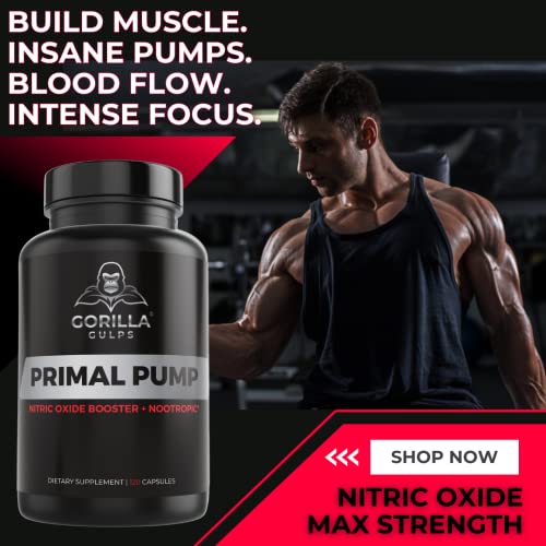 Gorilla Gulps - Primal Pump Nitric Oxide Supplement Nootropic 1500mg Nitrosigine L Gorilla Gulps buy supplements canada