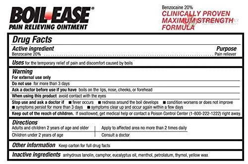 Boil Ease Pain Relieving Ointment, 2 Pack Boil Ease buy supplements canada