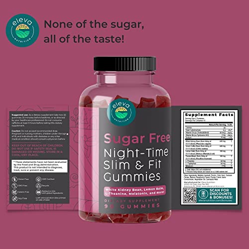 Eleva Nutrition Sugar-Free Night-Time Slimming Gummies - Keto Friendly Hunger Suppressant Eleva Nutrition buy supplements canada