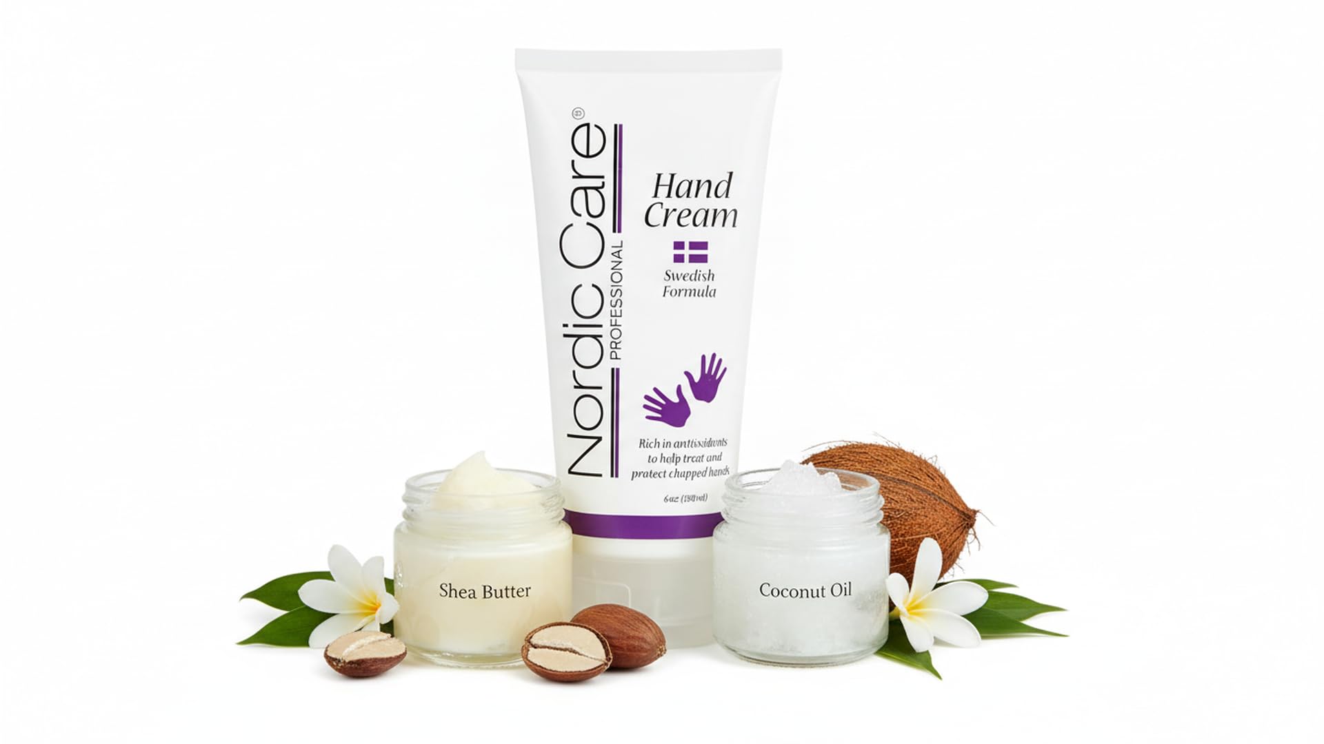 Nordic Care Hand Cream, 6 oz. | Shea Butter Hand Lotion for Dry Hands and Cracked Skin | Paraben & Lanolin-free | Essential Oils, Vitamin A & E, Squalane & Lavender Nordic Care buy supplements canada