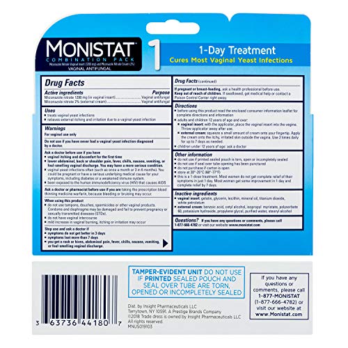 MONISTAT 1-Dose Yeast Infection Treatment, 1 Ovule Insert & External Itch Cream Monistat buy supplements canada