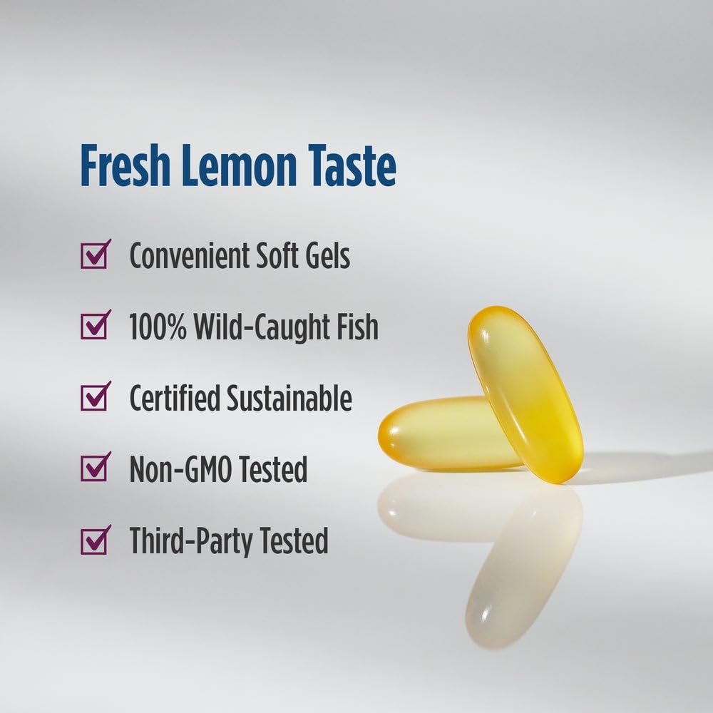 Nordic Naturals Complete Omega, Lemon Flavor - 120 Soft Gels - 565 mg Omega-3 - EPA & DHA with Added GLA - Healthy Skin, Cognition, Positive Mood - Non-GMO - 60 Servings Nordic Naturals buy supplements canada