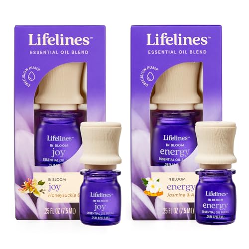 Lifelines Essential Oil Blend 2-Pack, in Bloom: Energy & Joy Oils for Essential Oil Diffuser Lifelines buy supplements canada