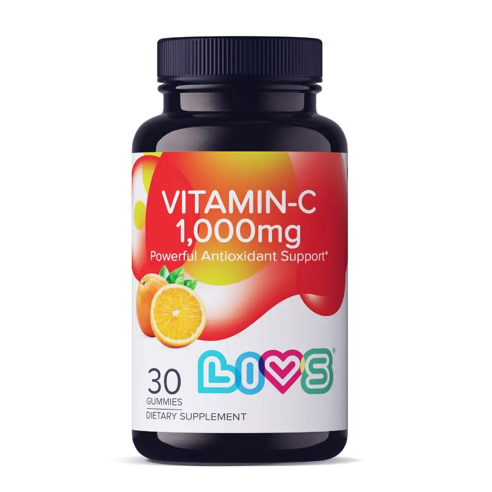 Vitamin C 1000mg Gummies for Kids & Adults |Antioxidant & Immune Support Supplement | Vegan Multivitamin for Hair, Skin & Nails LIVS buy supplements canada