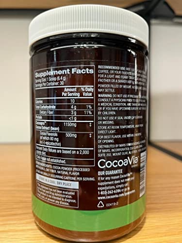 CocoaVia Cardio Health Cocoa Powder, 60 Servings, 500mg Cocoa Flavanols CocoaVia buy supplements canada
