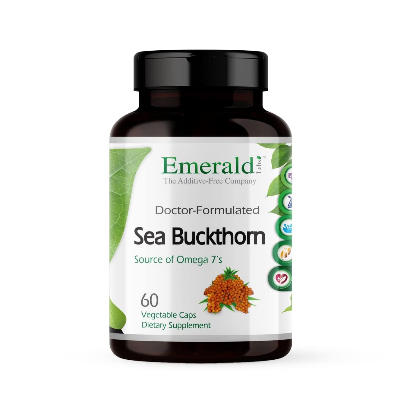 EMERALD LABS Sea Buckthorn - Dietary Supplement with Vitamins C, E & Omega 7 - Supports Adrenal, Energy, Skin & Immune Health - 60 Vegetable Capsules (30-Day Supply) EMERALD LABS buy supplements canada