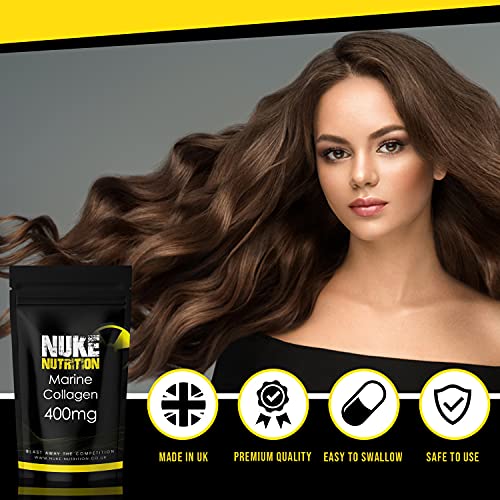 Nuke Nutrition Marine Collagen Capsules - 400mg - 120 Capsules - High Strength Collagen Nuke Nutrition buy supplements canada